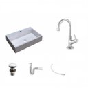 Ver imagem 2 de Kit Cuba Rt55 com Torneira 1198 Metal e Válvula Click 1 Polegada e Meia e Sifão Pvc e Flexível Compa