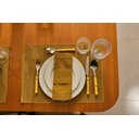 Ver imagem 3 de Conjunto Completo Mesa Posta Portina - Bambu Bordado Porcelana sem Copos/taças - 32 Peças