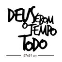 Ver imagem 4 de Adesivo Decorativo Parede Frase "deus É Bom o Tempo Todo"
