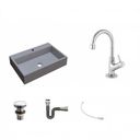 Ver imagem 2 de Kit Cuba Rt55 com Torneira 1198 Metal e Válvula Click 1 Polegada e Meia e Sifão Cromado e Flexível C