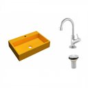 Ver imagem 2 de Kit Cuba Rt55 com Torneira 1198 Metal e Válvula 1 Polegada Compace