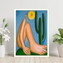 Ver imagem 1 de Quadro Tarcila do Amaral - Abaporu 24x18cm:madeira Preta