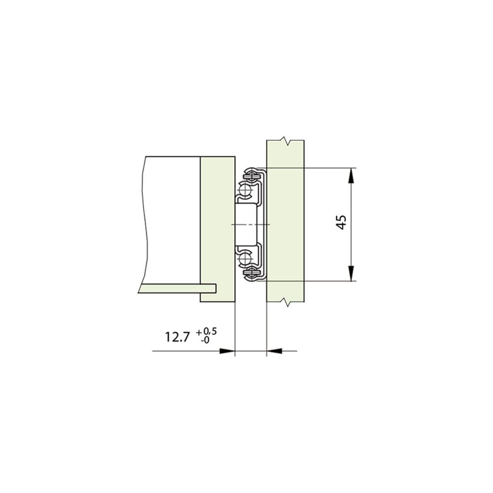 Corrediça Telescópica Tt44 Slow Zinco Acetinado Branco 35kg Fgvtn 400 Mm - 0073.044b400sx