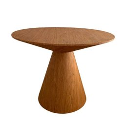 Mesa de Jantar Cone Eclipse 110 cm Base Madeira Freijó Tampo Freijó Personal Decor Marrom - 2
