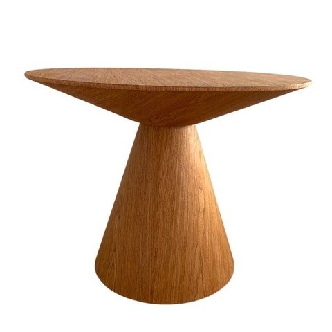 Mesa de Jantar Cone Eclipse 110 cm Base Madeira Freijó Tampo Freijó Personal Decor Marrom