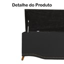 Ver imagem 3 de Calçadeira Recamier Baú Casal King 195cm Greta Suede Preto - DS Estofados
