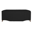 Ver imagem 1 de Calçadeira Recamier Baú Casal King 195cm Greta Suede Preto - DS Estofados