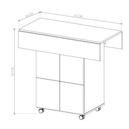 Bancada Mesa com Bancos Preto - 4