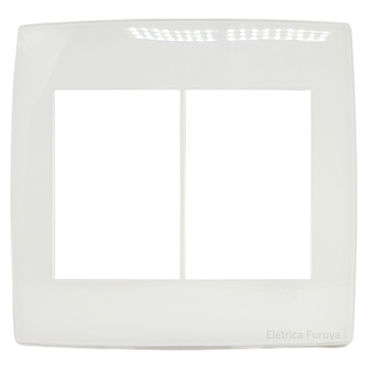 Pialplus Placa 4x4 P/ 6 Módulo Gloss:branco Não Inclui Suporte-bastidor-tomada-interruptor