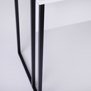 Ver imagem 3 de Mesa Escrivaninha para Escritorio Estilo Industrial Metal Preto com Mdf Branco