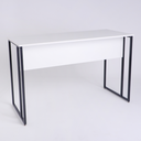Ver imagem 1 de Mesa Escrivaninha para Escritorio Estilo Industrial Metal Preto com Mdf Branco
