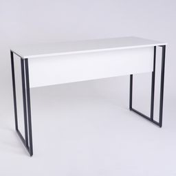 Mesa Escrivaninha para Escritorio Estilo Industrial Metal Preto com Mdf Branco - 1