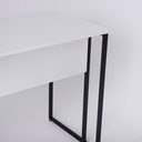Ver imagem 2 de Mesa Escrivaninha para Escritorio Estilo Industrial Metal Preto com Mdf Branco