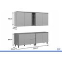 Ver imagem 3 de Cozinha Completa 4 Peças 8 Portas Allure CZ690 Gris Linea