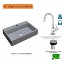 Ver imagem 3 de Kit Cuba Rt55 com Torneira 1198 Metal e Válvula Click 1 Polegada B Compace