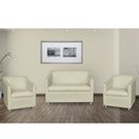 Ver imagem 2 de Conjunto 1 Sofá Bia 2 Lugares e 2 Poltronas Suede Bege Carolina Moveis