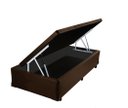 Ver imagem 2 de Cama Box Baú Solteiro Conforto Sintético Marrom + Colchão Solteiro Conforto Espuma D33 30x88x188
