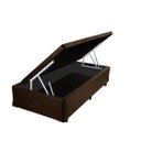 Ver imagem 2 de Cama Box Baú Solteiro Conforto Sintético Marrom + Colchão Solteiro Conforto Espuma D33 30x88x188