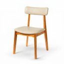 Ver imagem 1 de Cadeira Alice Madeira Maciça - Mel com Boucle Bege Mel Courino Bege