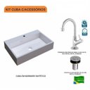 Ver imagem 3 de Kit Cuba Rt55 com Torneira 1198 Metal e Válvula Click 1 Polegada B Compace