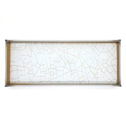 Bandeja Lavabo Sala Caixa em Vidro Com Pés Brilhante 25x10cm - 7