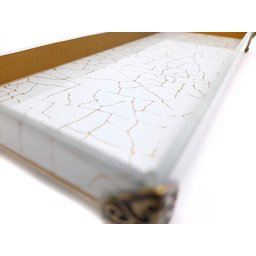 Bandeja Lavabo Sala Caixa em Vidro Com Pés Brilhante 25x10cm - 6