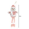 Kit 4 Bonecos Perna Longa Pelúcia Rosa Papai Noel, Boneco de Neve, Rena e Urso Pendente 25cm - Maste - 3