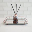 Ver imagem 4 de Bandeja Espelhada Rose Gold 26x17cm Retangular para Decoração Banheiro Lavabo Duler