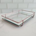 Ver imagem 5 de Bandeja Espelhada Rose Gold 26x17cm Retangular para Decoração Banheiro Lavabo Duler