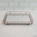 Ver imagem 7 de Bandeja Espelhada Rose Gold 26x17cm Retangular para Decoração Banheiro Lavabo Duler