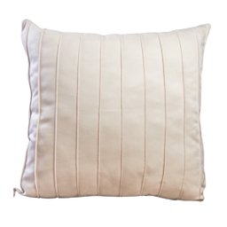 CAPA DE ALMOFADA DRAPEADA EM SUEDE CREME Almofadas Estilo - 1