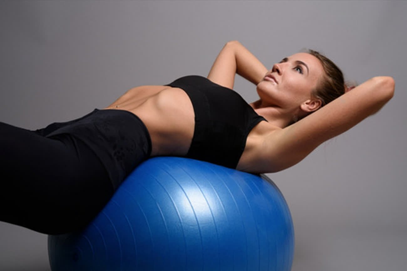 Bola Pilates 55cm com Bomba Cor Azul - 4