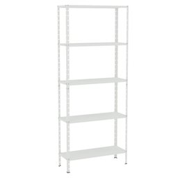 Estante Aço 5 Prateleiras Livros Cozinha Quarto Eaf014 Branco - 1