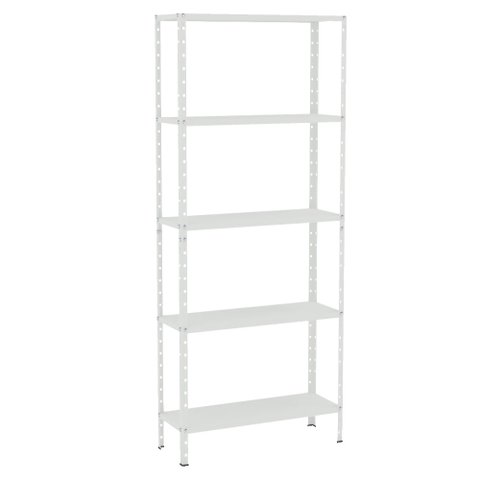 Estante Aço 5 Prateleiras Livros Cozinha Quarto Eaf014 Branco