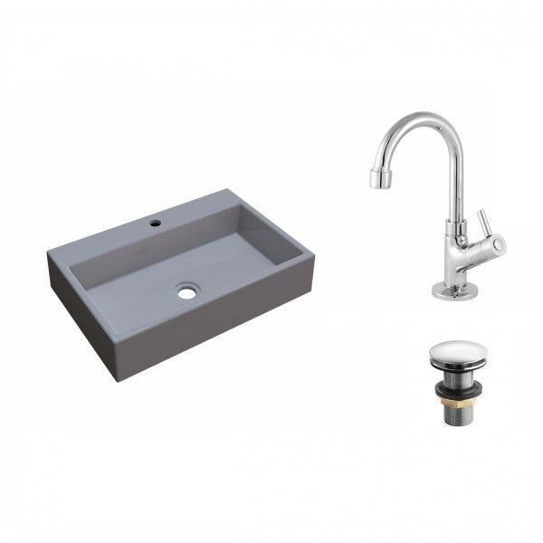 Kit Cuba RT55 com Torneira 1198 Metal e Válvula Click 1 Polegada e meia Compace - 2