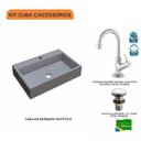 Ver imagem 3 de Kit Cuba Rt55 com Torneira 1198 Metal e Válvula Click 1 Polegada e Meia Compace