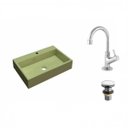 Ver imagem 2 de Kit Cuba Rt55 com Torneira 1198 Metal e Válvula Click 1 Polegada e Meia Compace