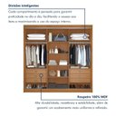 Ver imagem 5 de Guarda-Roupa Casal 100% MDF com Espelho 3 Portas de Correr 6 Gavetas Siena Bege/Cinamomo/Off White