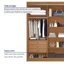 Ver imagem 7 de Guarda-Roupa Casal 100% MDF com Espelho 3 Portas de Correr 6 Gavetas Siena Bege/Cinamomo/Off White