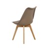 Kit 4 Cadeiras para Jantar Cozinha Saarinen Leda Design Wood Base Madeira Nude - 4