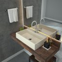 Ver imagem 1 de Kit Cuba Rt55 com Torneira Luxo 1195 Metal e Válvula 1 Polegada e Sifão Pvc e Flexível Compace