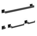 Ver imagem 2 de Kit Acessórios Banheiro Lavabo Luxo 4 Peças Preto Black
