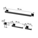 Ver imagem 4 de Kit Acessórios Banheiro Lavabo Luxo 4 Peças Preto Black