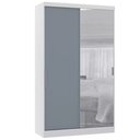 Ver imagem 1 de Guarda-roupa Modulado 134,5cm com Espelho 2 Portas de Correr 3 Gavetas Alpes Luciane