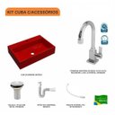 Ver imagem 3 de Kit Cuba Rt55 com Torneira Luxo 1195 Metal e Válvula 1 Polegada e Sifão Pvc e Flexível Compace