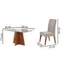 Ver imagem 3 de Mesa de Jantar 4 Lugares Stilo Mel/blonde/veludo Pastel - Viero Móveis