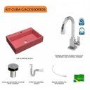 Ver imagem 3 de Kit Cuba Rt55 com Torneira Luxo 1195 Metal e Válvula Click 1 Polegada B e Sifão Pvc e Flexível Compa