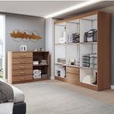Ver imagem 2 de Guarda-roupa Casal Layla 6 Portas 2 Gavetas com Cômoda 2 Portas 5 Gavetas Demolição/branco - Panoram