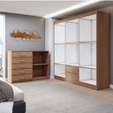 Ver imagem 5 de Guarda-roupa Casal Layla 6 Portas 2 Gavetas com Cômoda 2 Portas 5 Gavetas Demolição/branco - Panoram