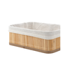 Cesto Organizador Dobravel Bambu Claro 29x19x10cm Mimo Style - 4